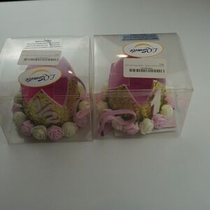 Baby Princess Crown‎ Tiara 1/2 First Birthday Girl Headband Gold Flower